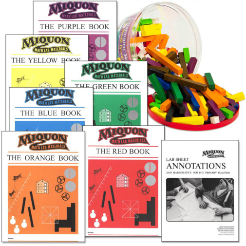 Miquon Math with Small Group Set of Wood Cuisenaire Rods (155)