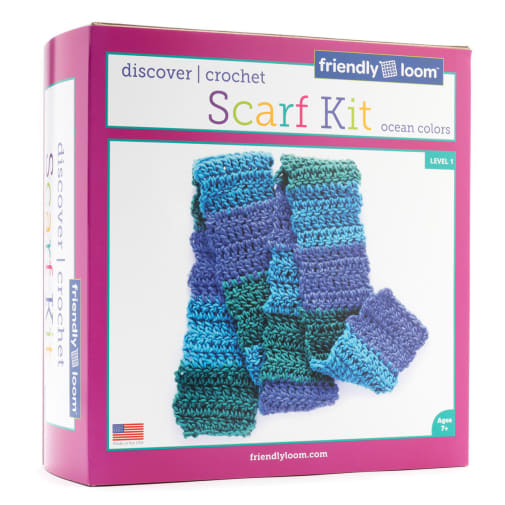 Friendly Loom Discover Crochet Scarf Kit - Ocean