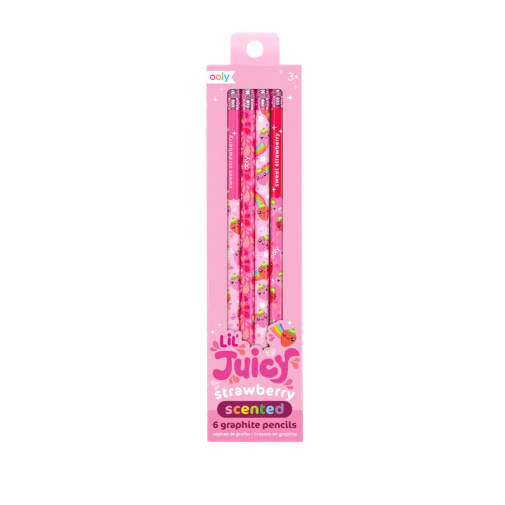 Lil Juicy Scented Graphite Pencils - Strawberry (set of 6)