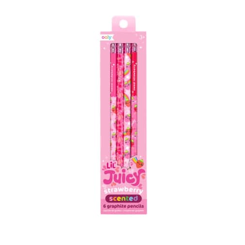 Lil Juicy Scented Graphite Pencils - Strawberry (set of 6)