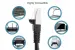 Cat6 Shielded Ethernet Patch Cable, Half-moon Boot, 2 ft, Black