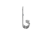 3/4in Wall mount J-Hook, 50-Pack