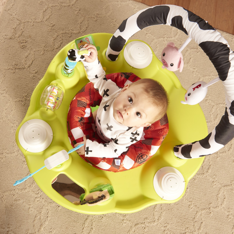 ExerSaucer® Bouncing Activity Saucer (Playful Pastures) Lifestyle Photo ExerSaucer® Bouncing Activity Saucer (Playful Pastures) Lifestyle Photo
