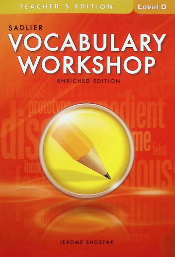 Vocabulary Workshop Enriched Teacher Edition Grade 9 (Level D)