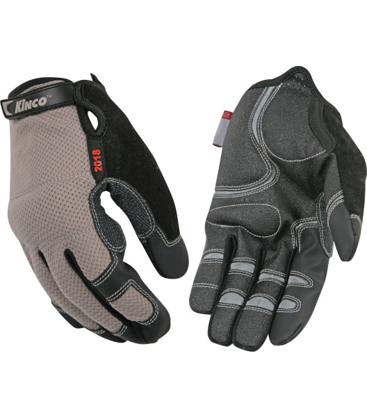 KincoPro&trade; Breathable Mesh Synthetic with Pull-Strap, Gray, large