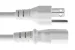 AC power cord, 5-15p to C13, 18 AWG, 2ft, White