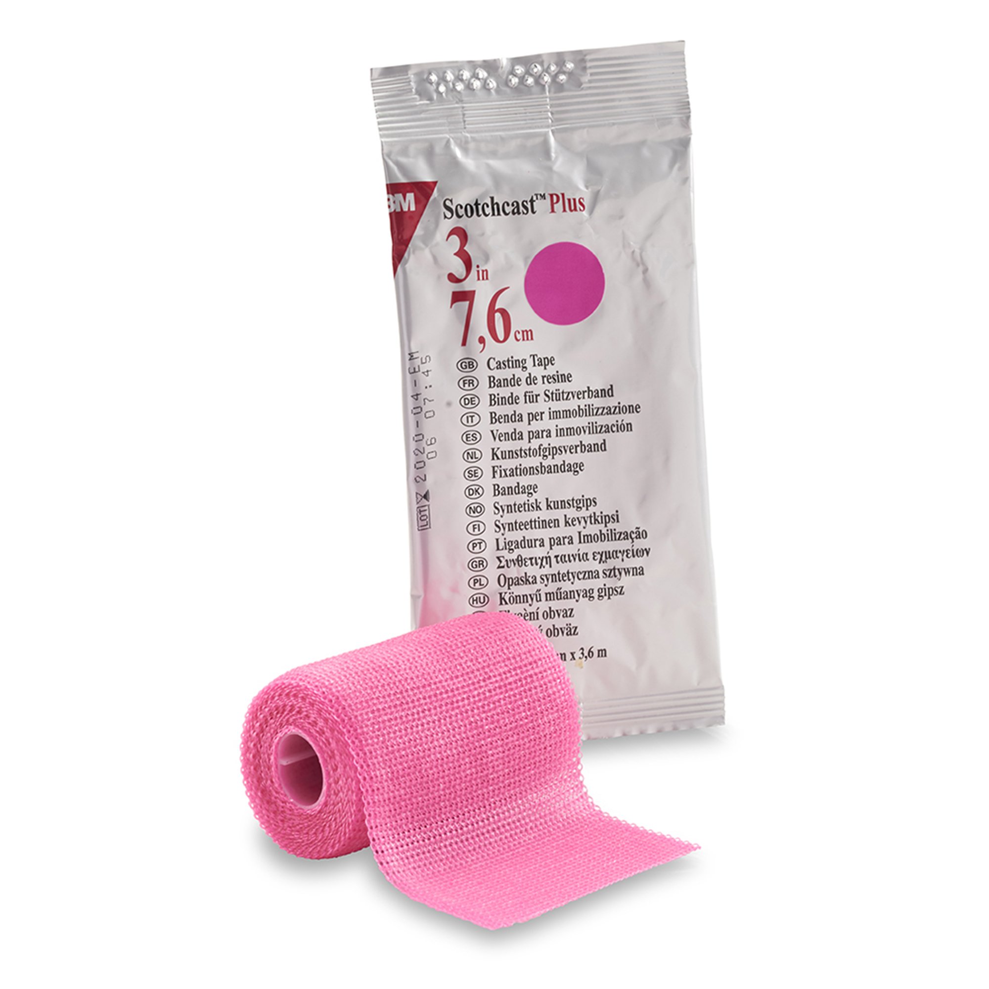 3M Scotchcast Plus Cast Tape, Bright Pink, 3 Inch x 4 Yard MK 199236