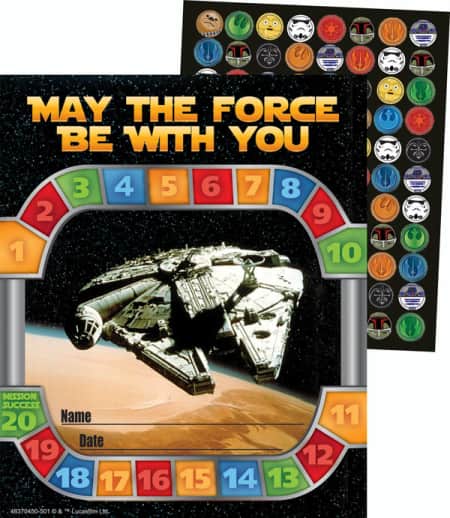 Star Wars Mini Reward Chart with Stickers