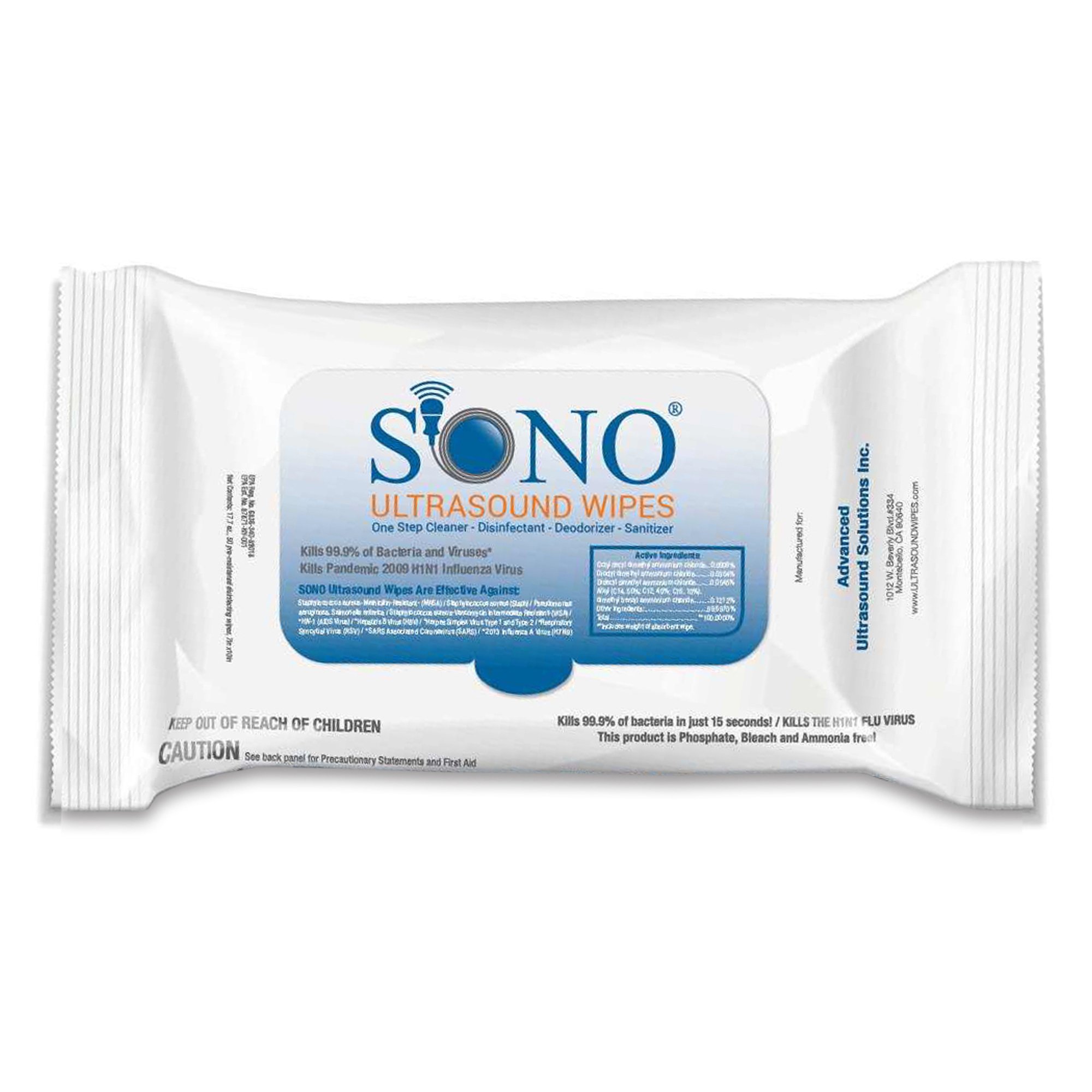 Sono Premoistened Surface Disinfectant Cleaner Wipes MK 1088401