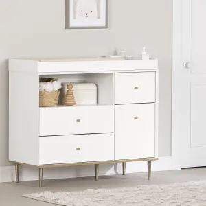 Changing Table with Drawers and Open Storage