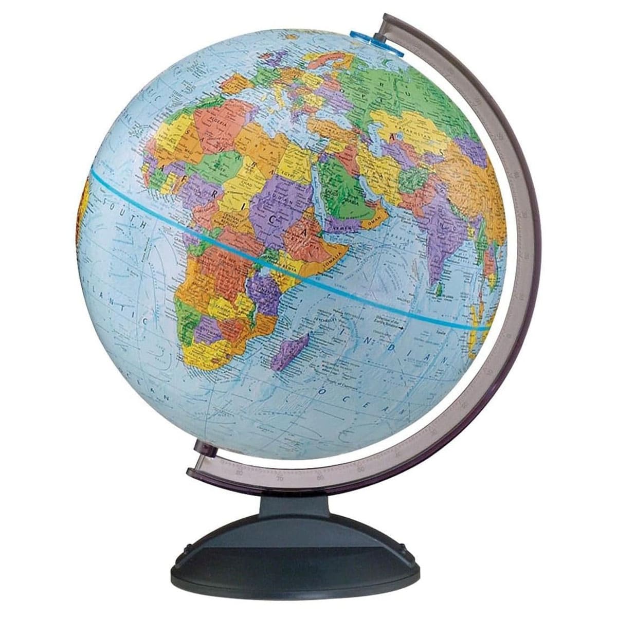12" Traveler Globe with Plastic Base & Raised Relief