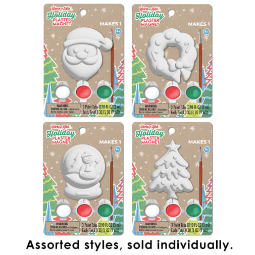 Holiday Plaster Magnet Ornament Kit (assorted style)