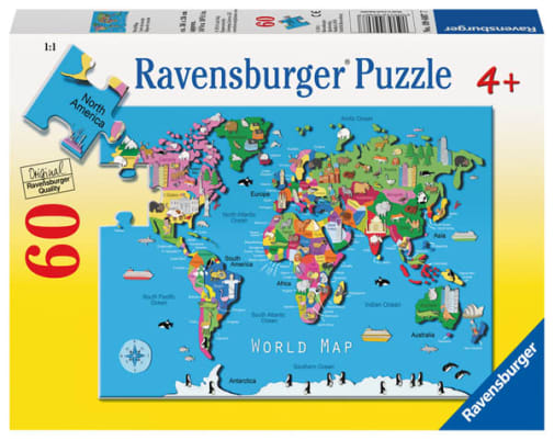 Ravensburger World Map Puzzle (60 pieces)