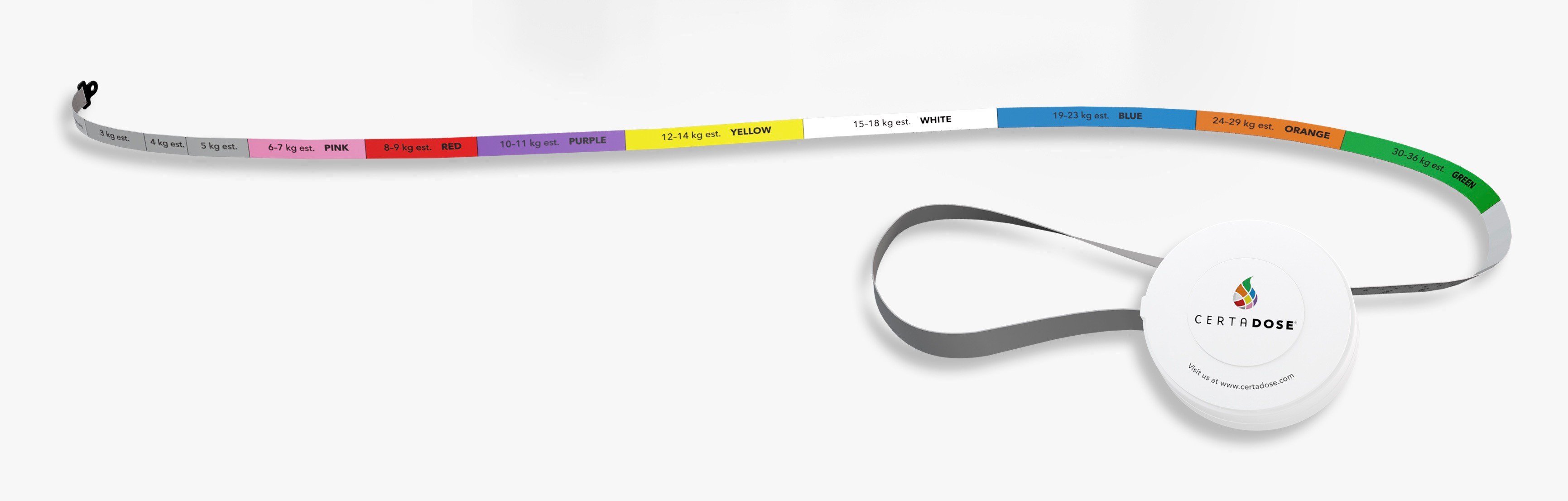 Retractable Pediatric Measuring Tape Certa Dose Pediatric Emergency MK 1151464