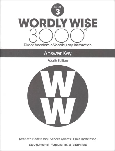 Wordly Wise 3000 Book 3 Answer Key, 4th Edition