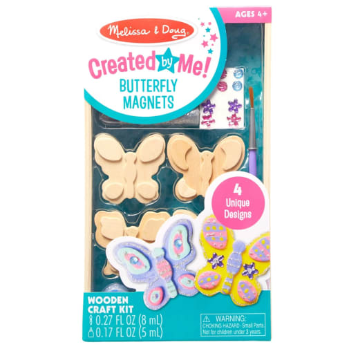 Melissa & Doug Decorate-Your-Own Wooden Butterfly Magnets