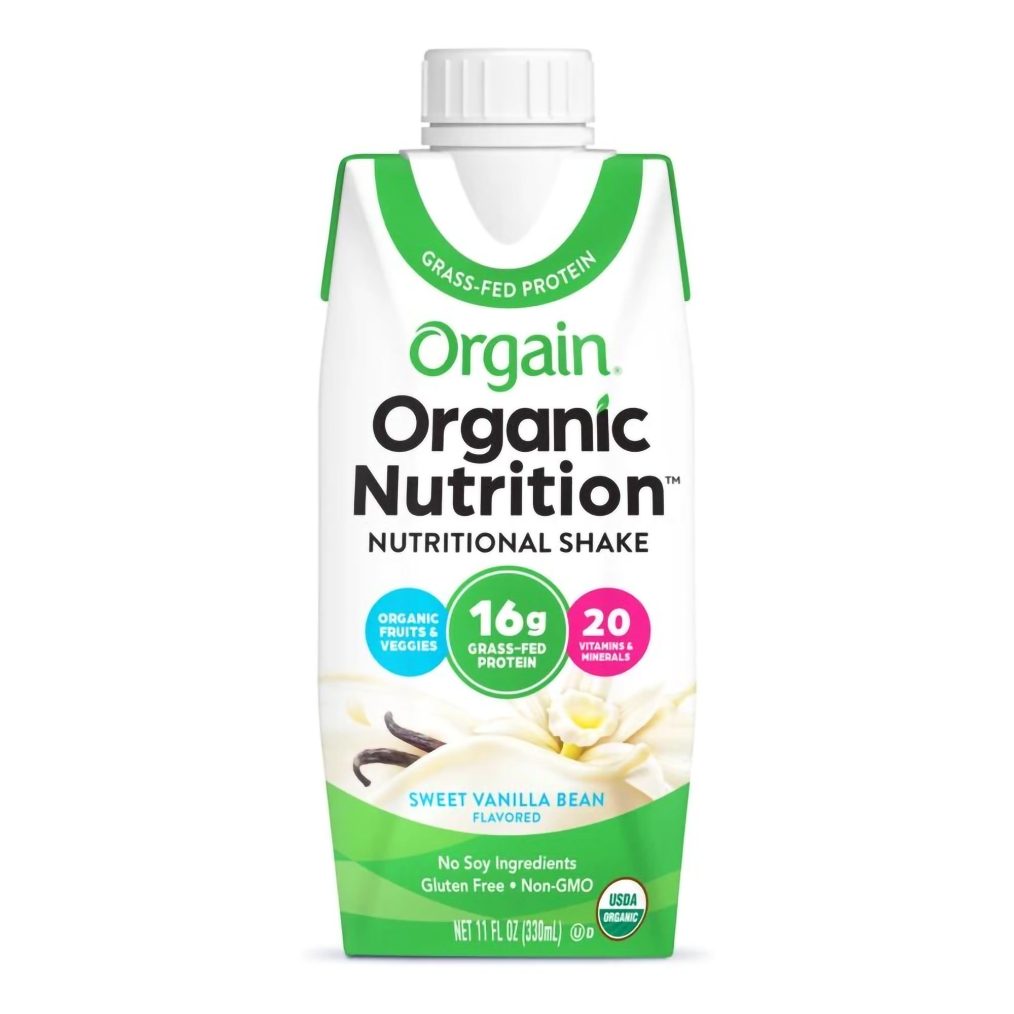 Orgain Organic Nutrition Vanilla Nutritional Shake, 11-ounce carton MK 1175952