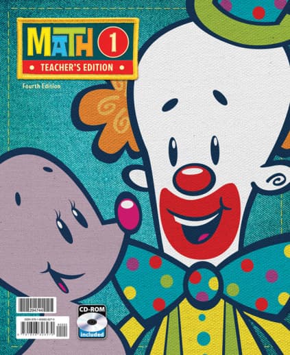 BJU Press Math 1 Home Teacher Edition Book & CD 4th Edition