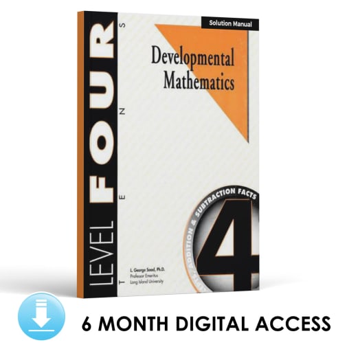Developmental Math: Level 4 Solution Manual | Tens: Concepts Addition and Subtraction Facts (6 Month Access)