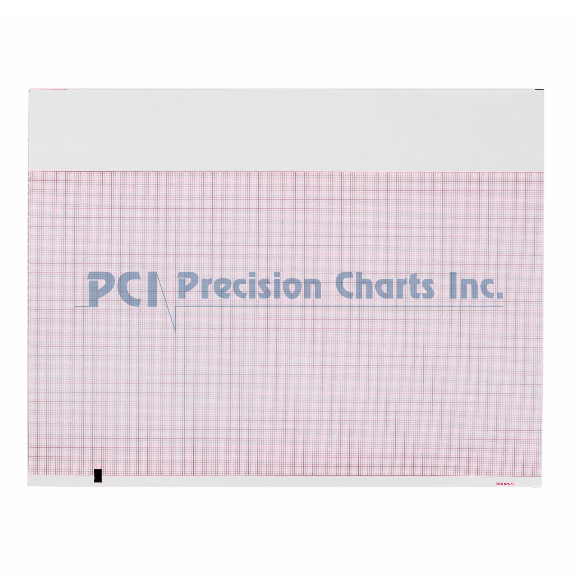 Precision Charts Thermal ECG Recording Paper with Red Grid, 8-1/2 x 11 Inch MK 546575