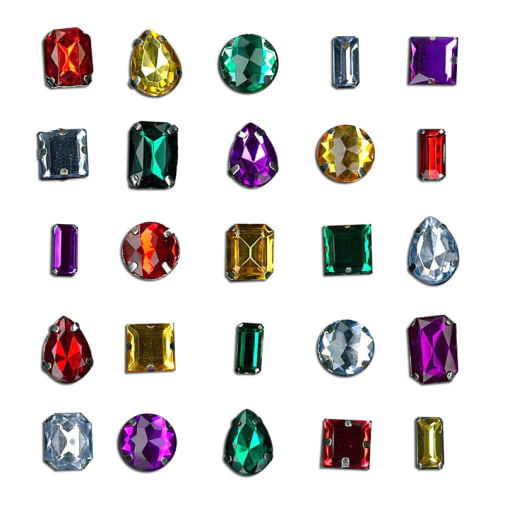 Multi Color Set Gems Stickers