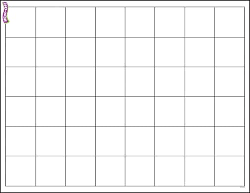 Graphing Grid Wipe-Off Chart (Large Squares)