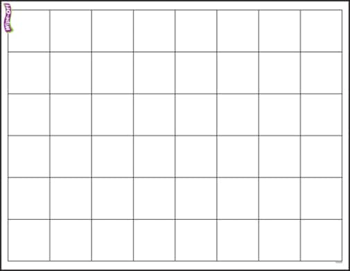 Graphing Grid Wipe-Off Chart (Large Squares)