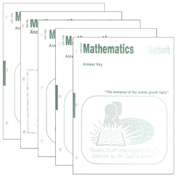 Functions & Trigonometry LightUnit Answer Key Set 1201-1210