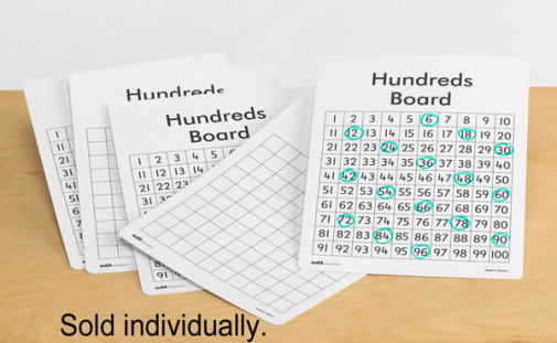 Hundreds Dry Erase Boards 9" x 12" 2-sided