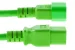 AC power cord, C14 to C19, 14 AWG, 10ft, Green