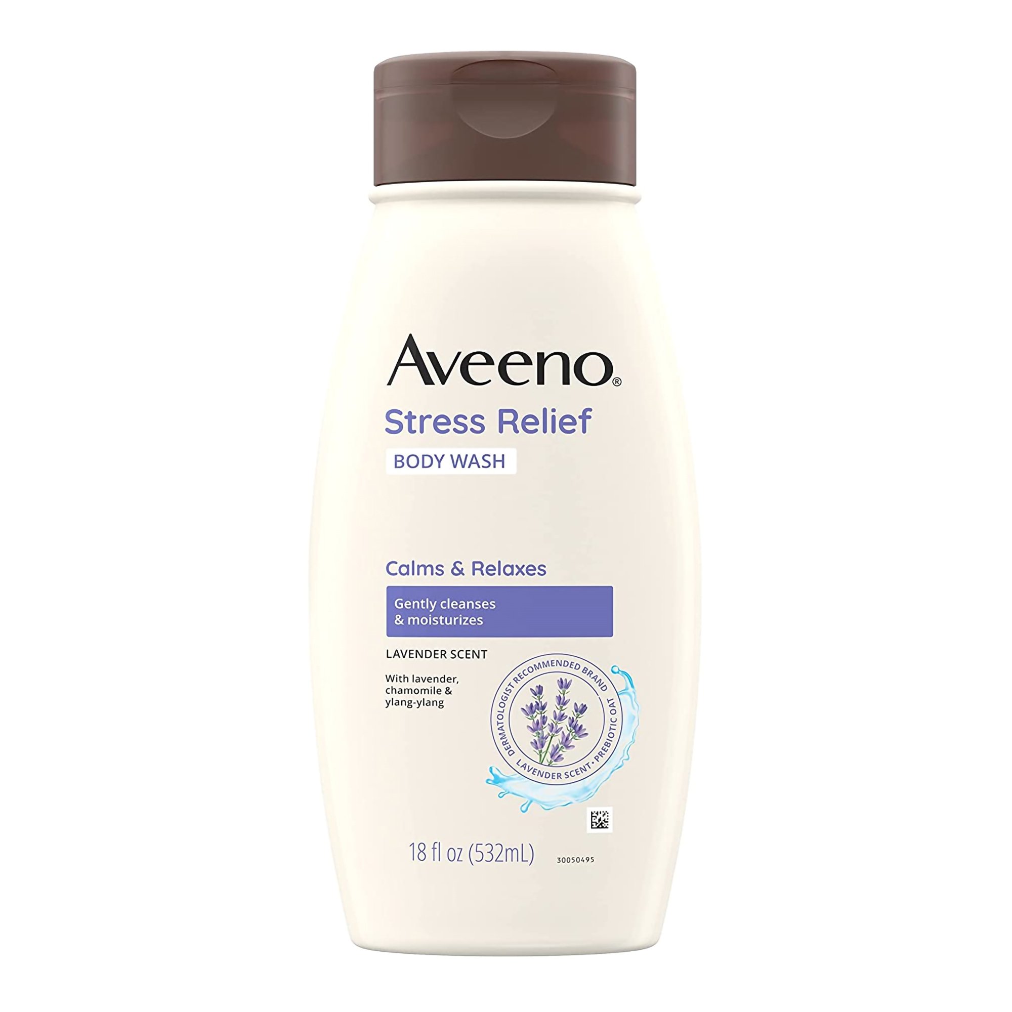 Aveeno Stress Relief Body Wash Lavender, 18-ounce Bottle MK 1228827