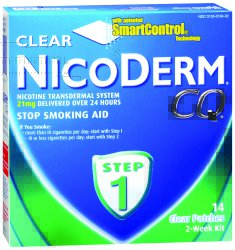Nicoderm CQ Stop Smoking Aid Clear Patches Step 1 21 mg MK 523885