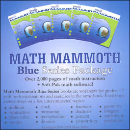True Blue Mu Math Math Mammoth Blue Series Package CD