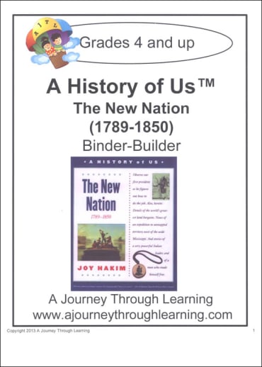 A History of US Binder Builder Book 4 - New Nation Printed