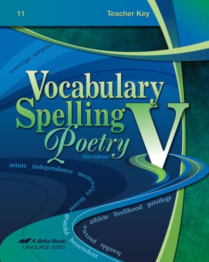 Abeka Vocabulary, Spelling, Poetry V Teacher Key