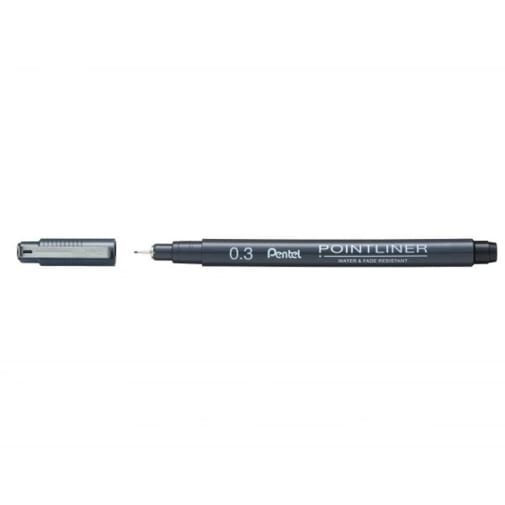 Pentel Arts Pointliner Pen, 3.0 mm, Calligraphy, Black Ink