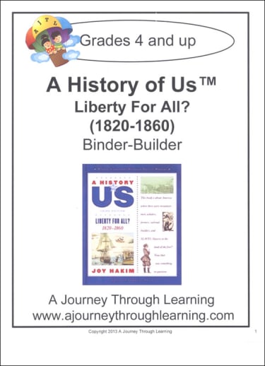 History of US Binder Builder Book 5 - Liberty for All? Printed