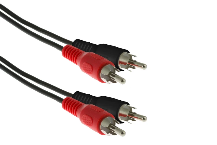 RCA Male to Male Double Audio Cable, 75ft