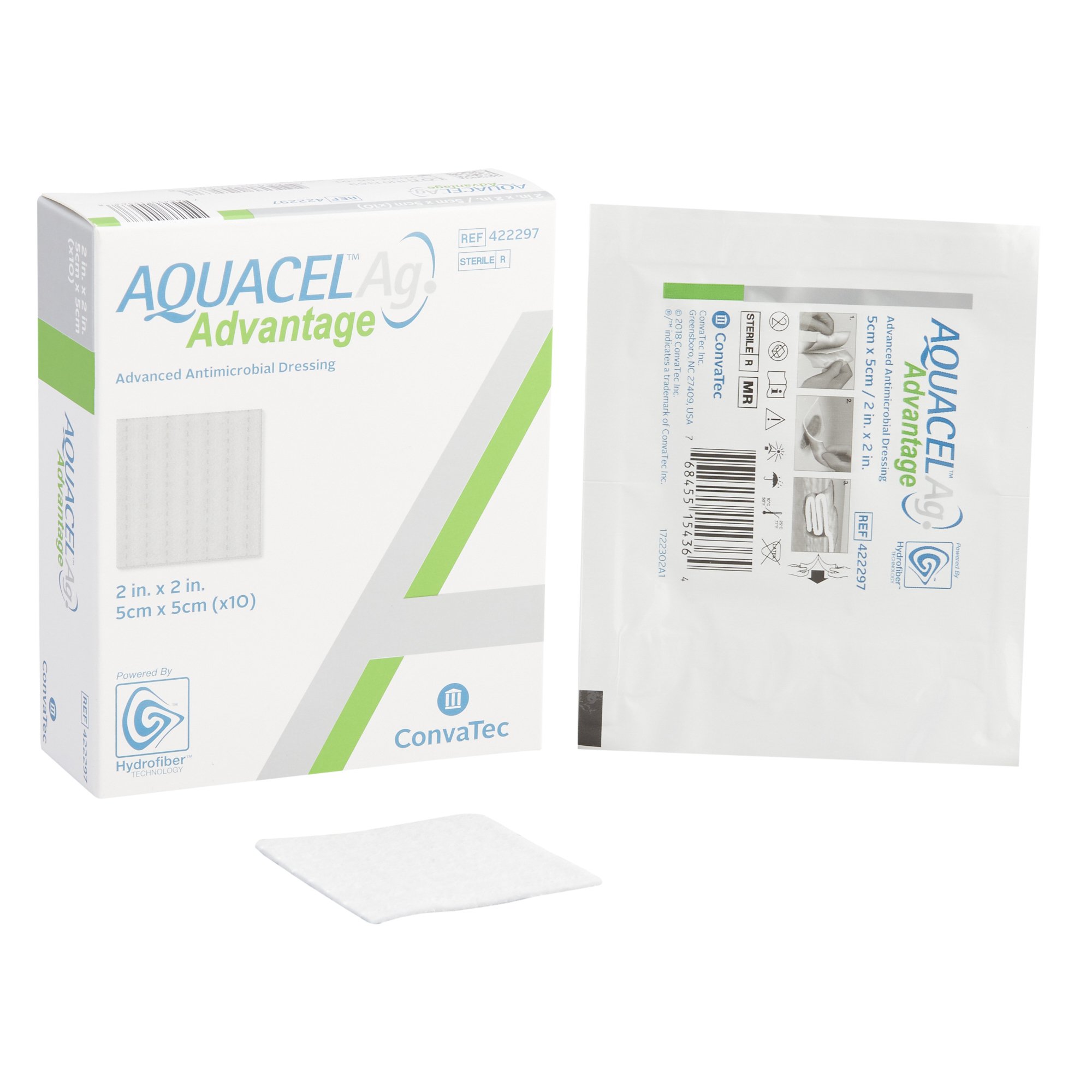 Aquacel Ag Advantage Silver Dressing, 2 x 2 Inch MK 1128280
