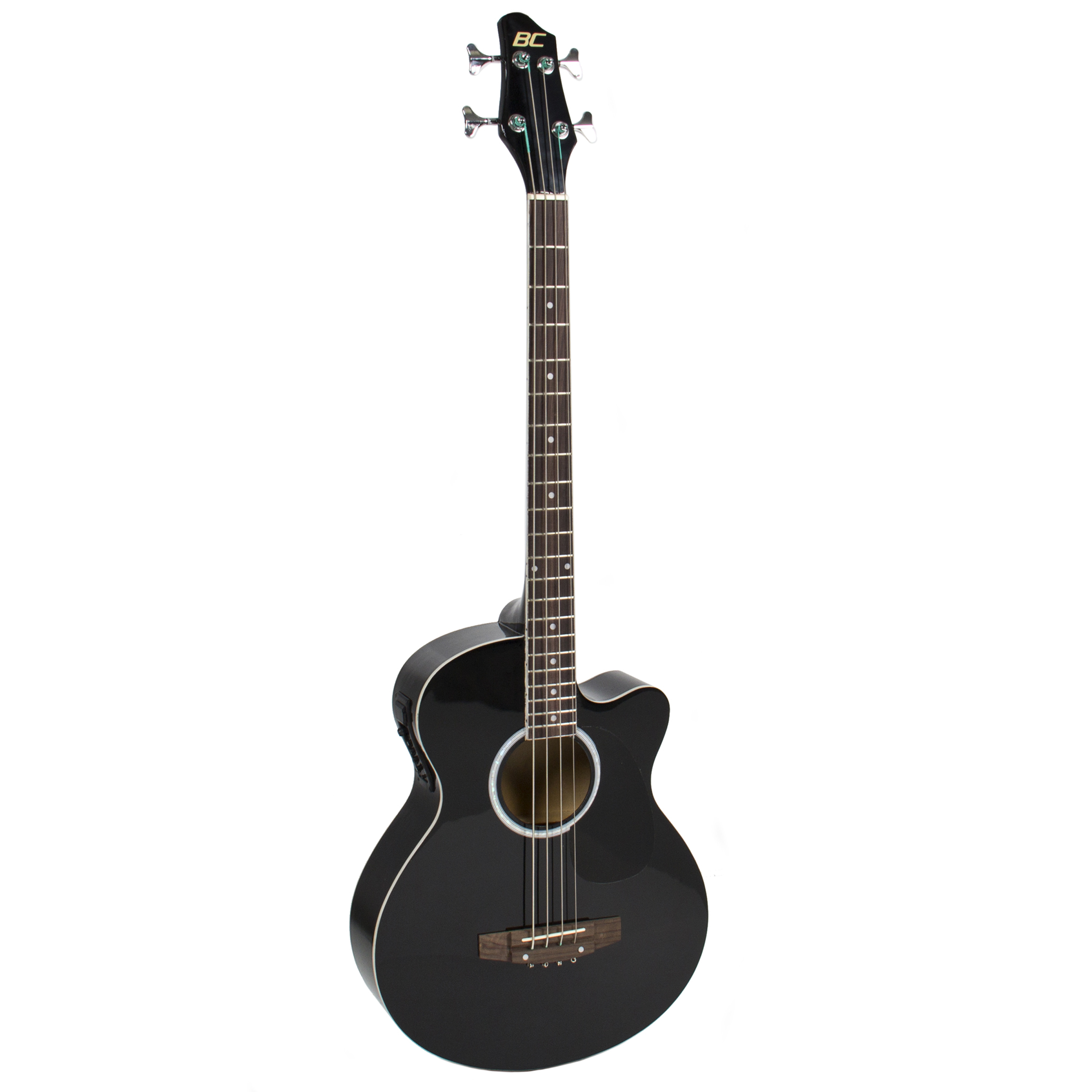Acoustic Electric Bass Guitar With Equalizer - Black