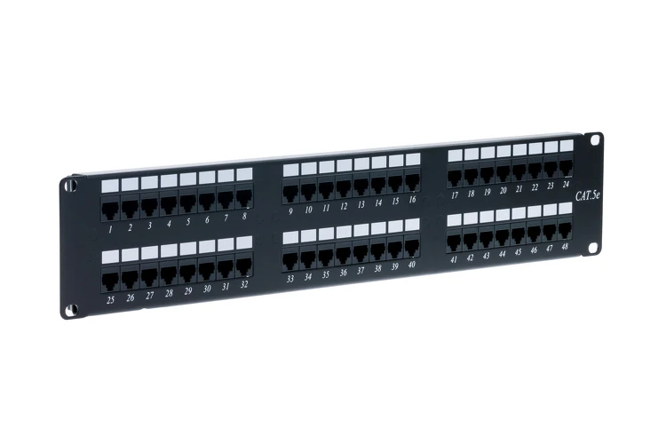 48 Port Cat5e Enhanced Rack Mount Punch Down Patch Panel