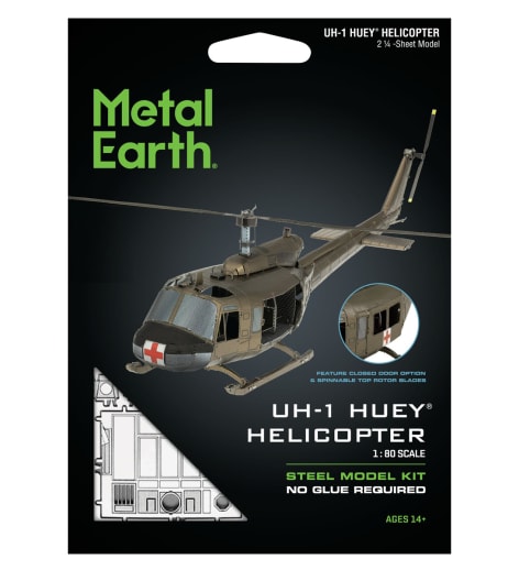 Bell UH-1 Huey Helicopter (Metal Earth 3D Laser Cut Model)