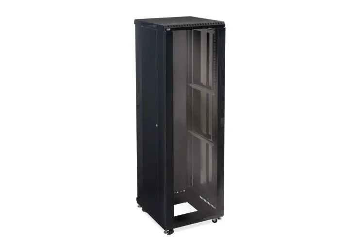 42U LINIER Server Cabinet - Glass/Glass Doors - 24in Depth