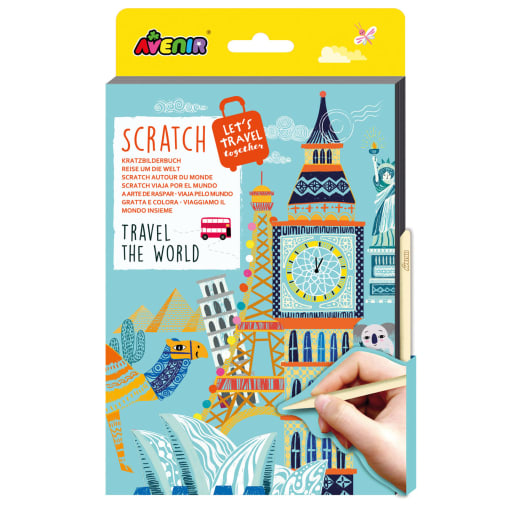 Scratch Art Book: Travel the World