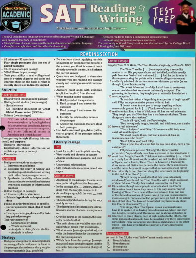 SAT Test Prep Reading & Writing Quick Study