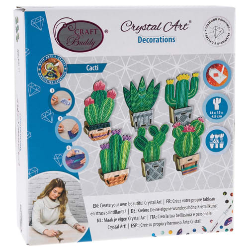Crystal Art Decoration Kit: Cacti Set