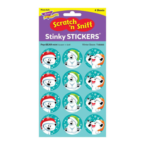 Scratch 'n Sniff Stinky Stickers: Winter Bears (Peppermint Scent)