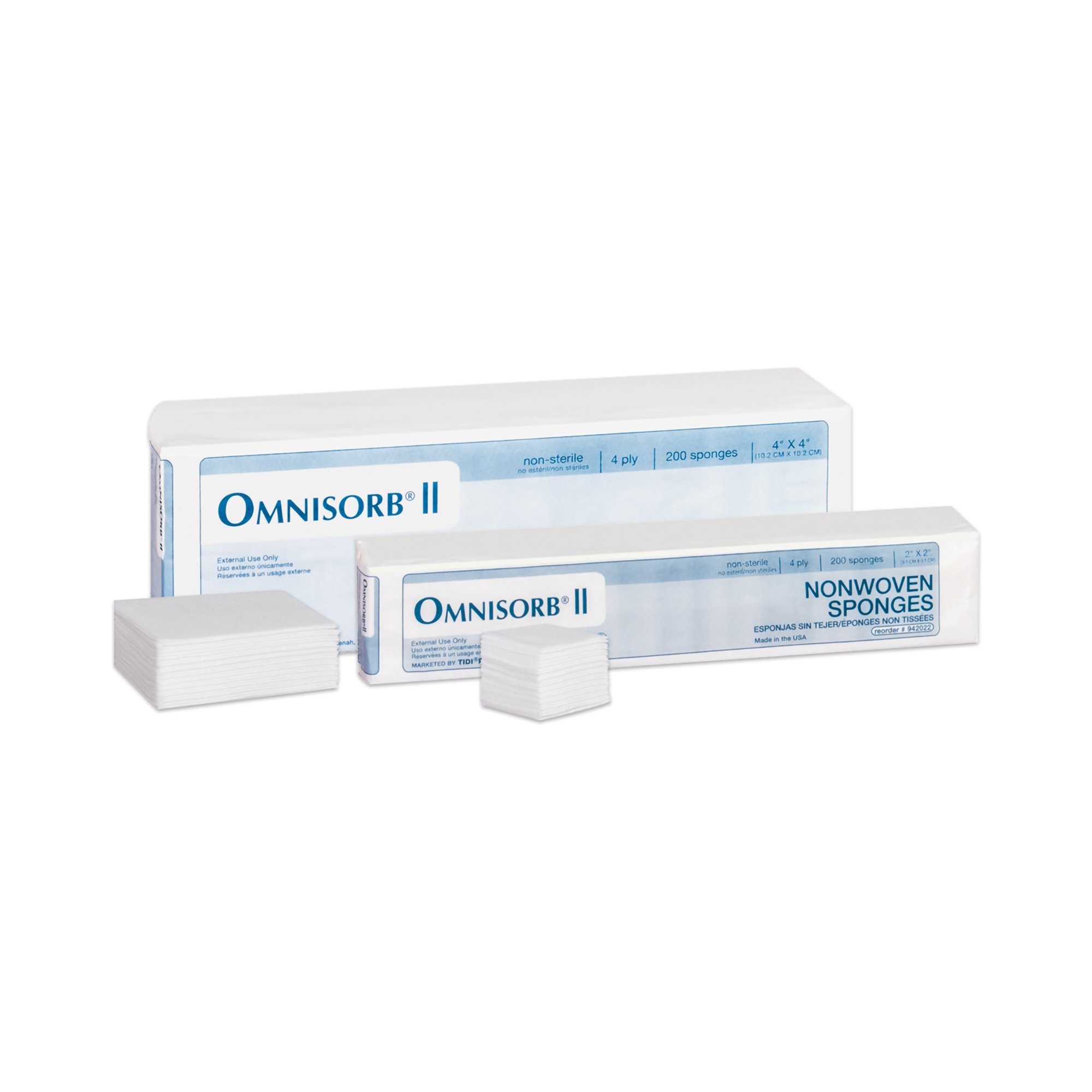 Omnisorb Nonwoven Sponge, 2 x 2 Inch, 4-Ply MK 478800