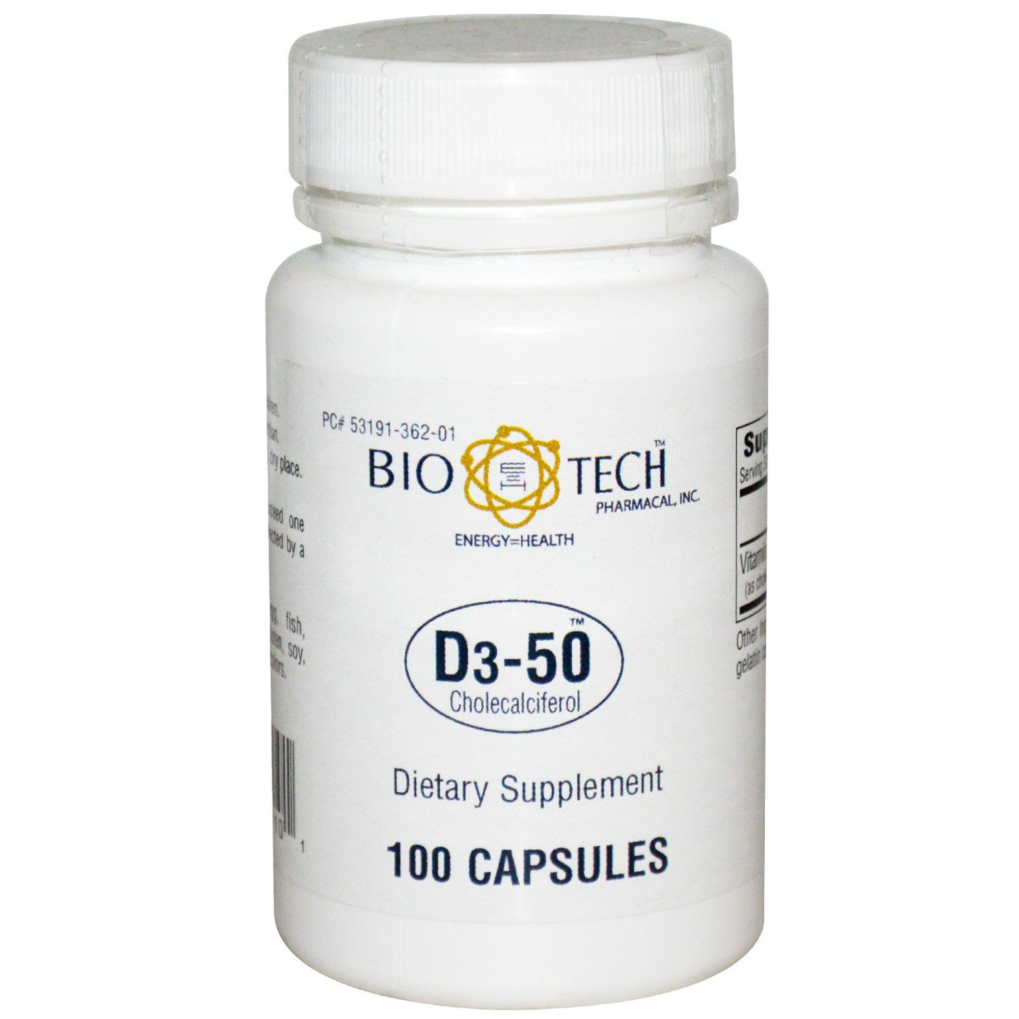 Bio Tech Vitamin D3-50 Supplement MK 635581