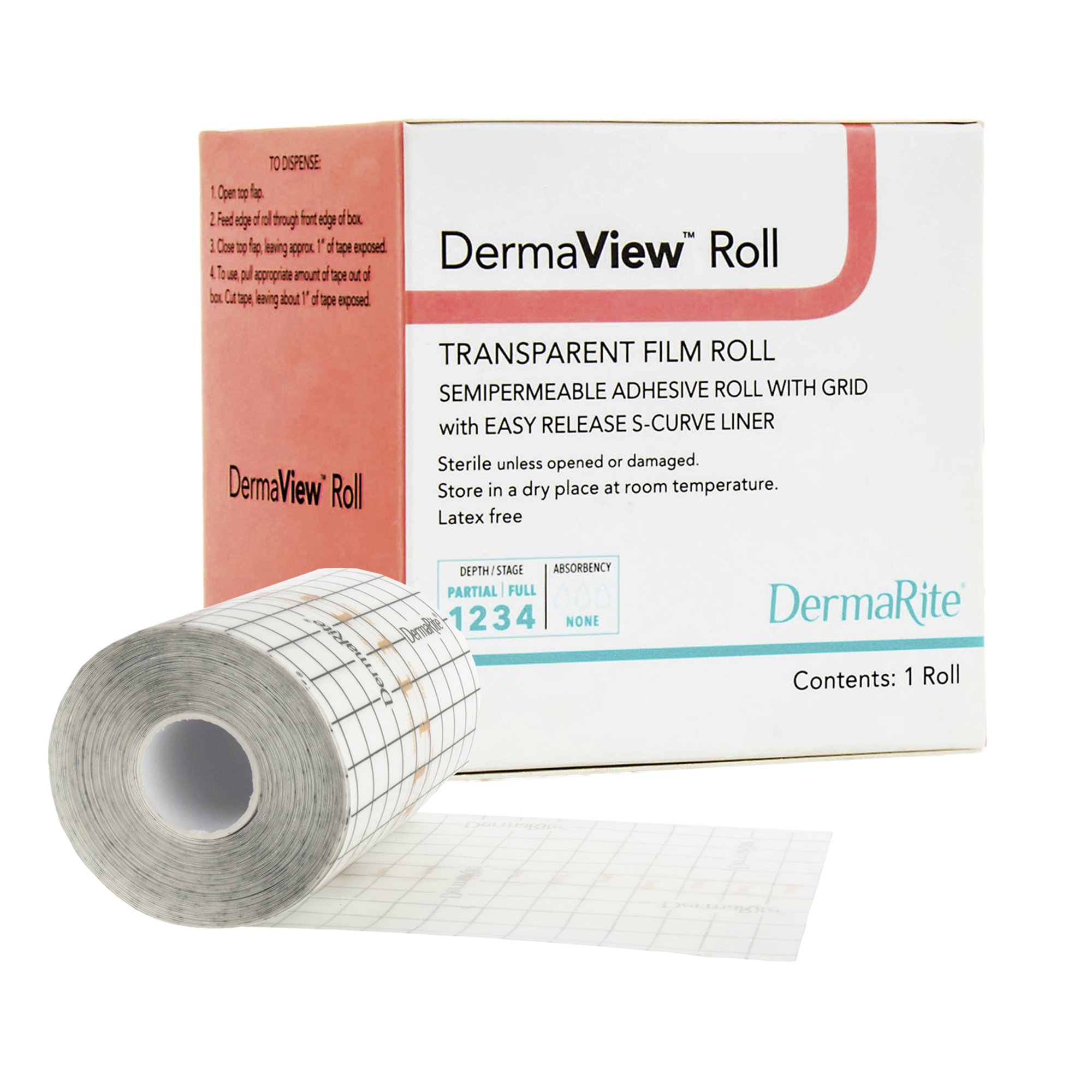 DermaView Transparent Film Dressing, 4 Inch x 11 Yard MK 946686